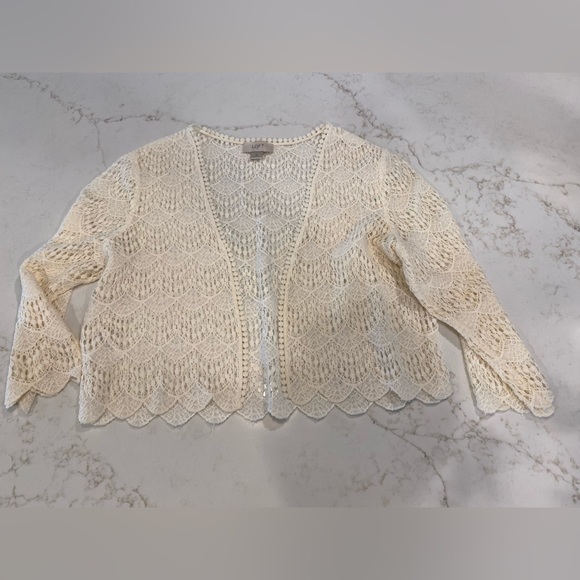 Loft Prairecore Medium Cream Lace Shrug - Picture 4 of 6